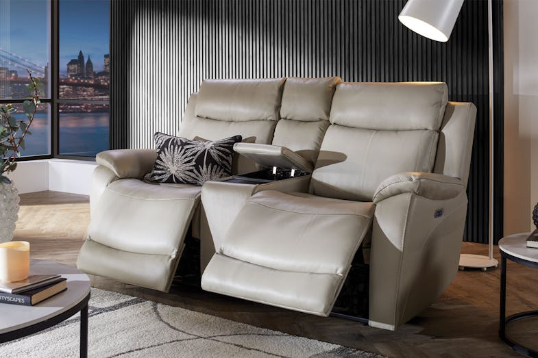 Flinders 2 Seater Leather Electric Recliner Sofa