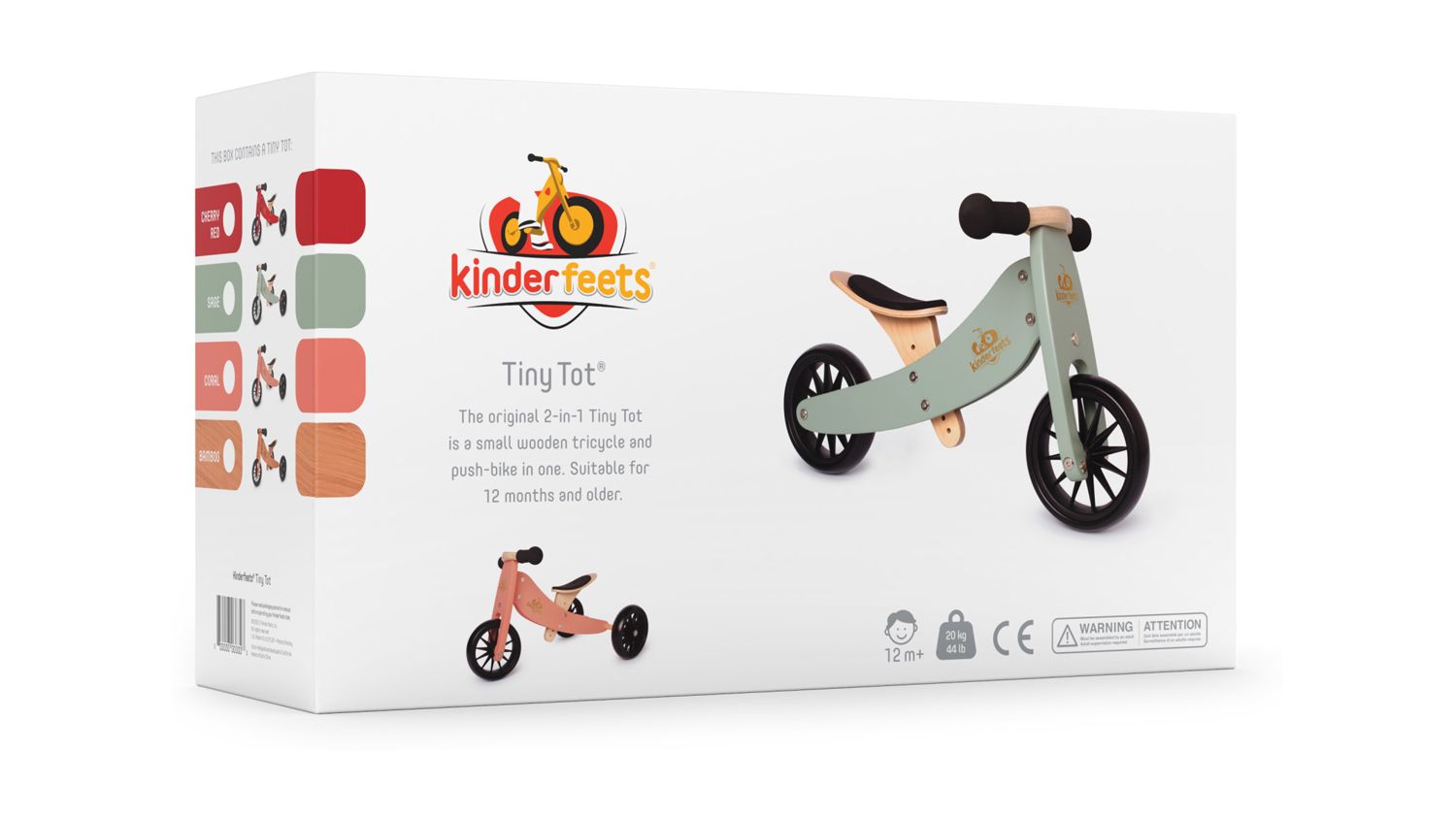 Kinderfeets Tiny Tot 2 In 1 Tricycle & Balance Bike Sage Harvey Norman New Zealand