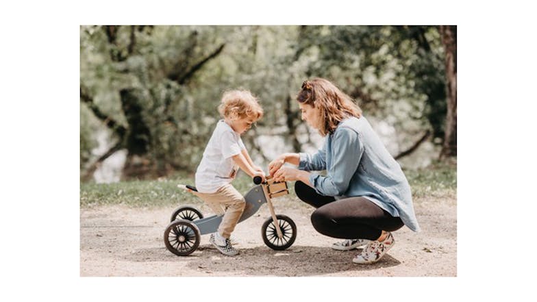 Kinderfeets Tiny Tot Plus 2 In 1 Tricycle & Balance Bike - Slate Blue