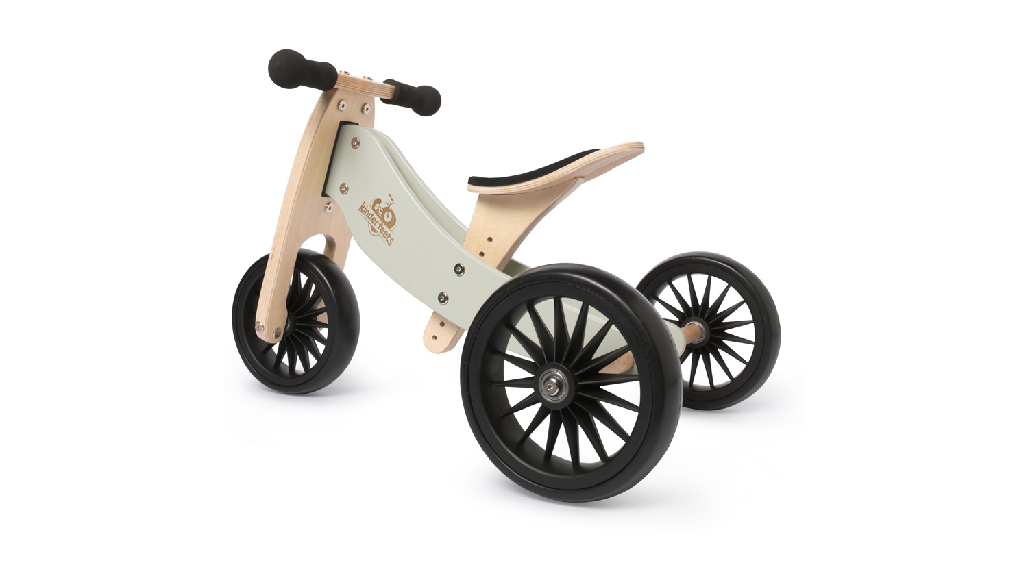 Kinderfeets Tiny Tot Plus 2 In 1 Tricycle & Balance Bike - Silver Sage