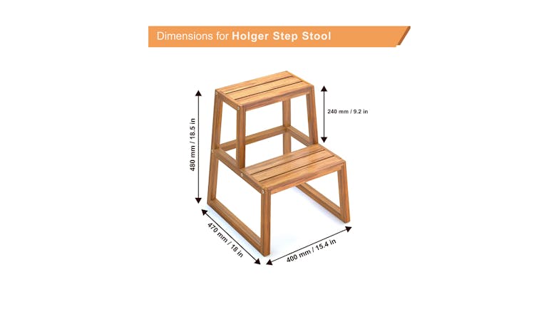 Holger Big Step Stool (FSC) Acacia - Teak