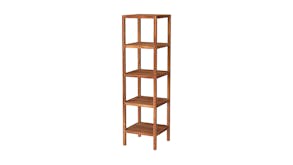 Holger 5 Tier Acacia Shelving Tower - Golden Teak