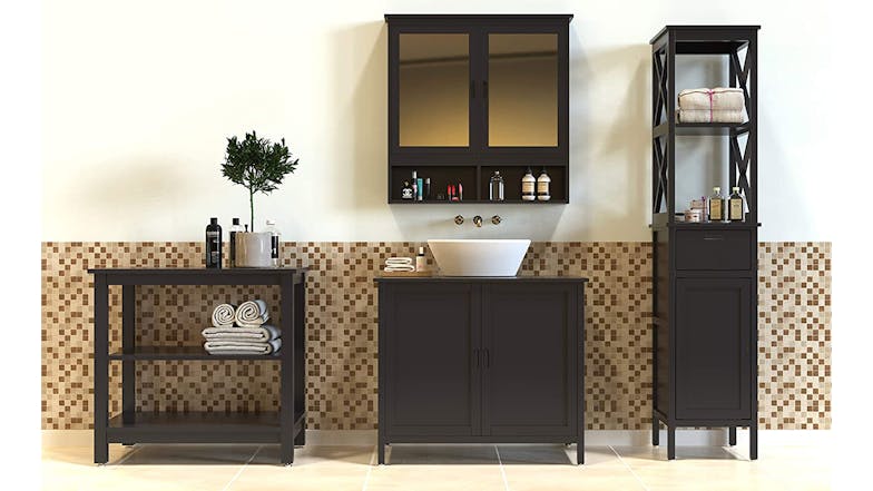 Mia Bathroom High Cabinet Shelf - Anthracite