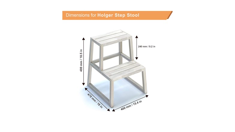 Holger Big Step Stool (FSC) Acacia - Espresso