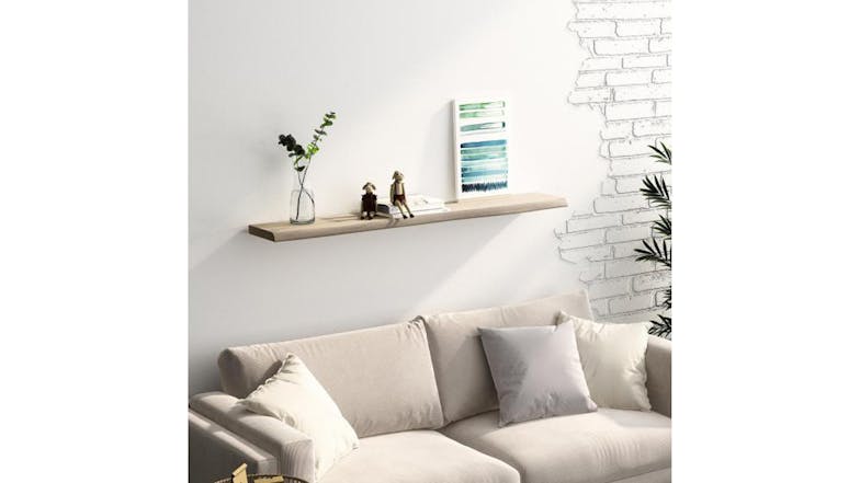 Acacia Floating Shelf 700 x 250 - Organic White