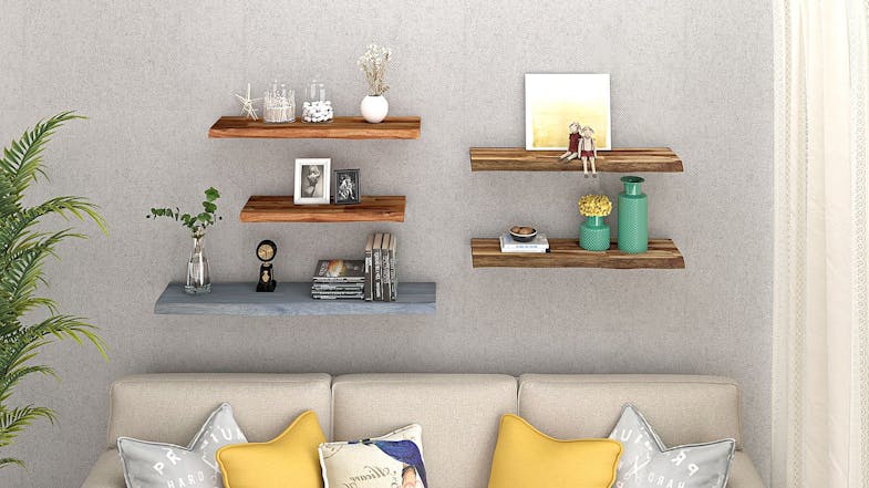 Acacia Floating Shelf 700 x 250 - Brown