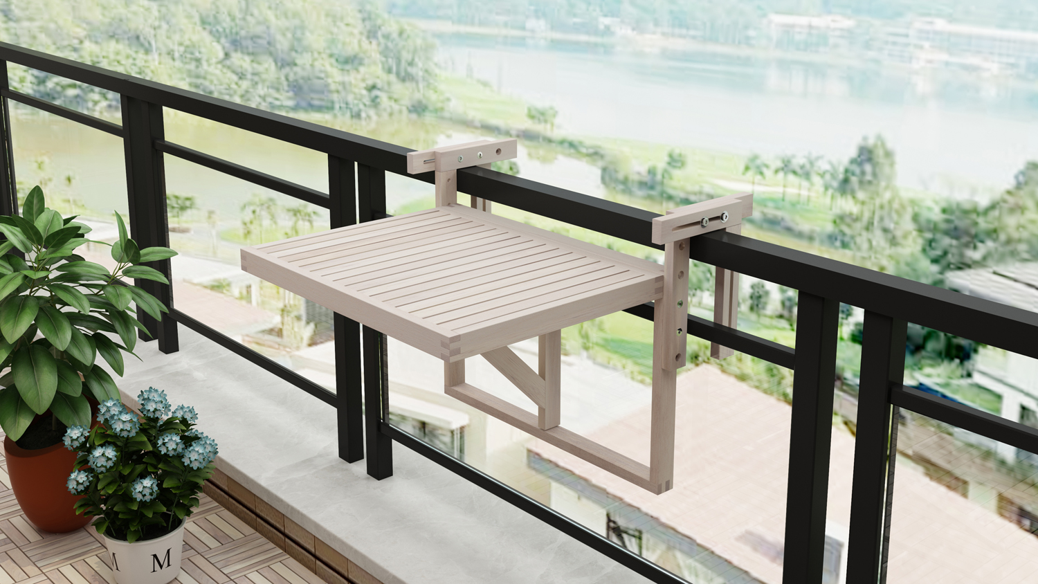 Stockholm Hanging Balcony Table White Harvey Norman New Zealand