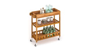 Holger Kitchen Cart with Tray - Teak