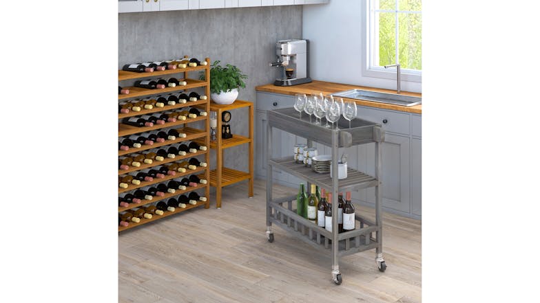 Holger Kitchen Cart with Tray - Grey