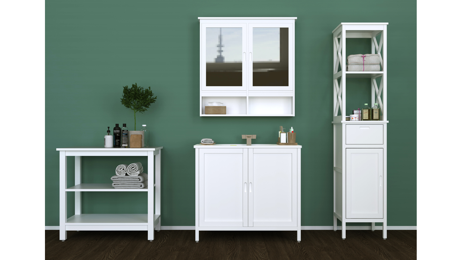 Mia Bathroom Bench 80x50x74.8cm White Harvey Norman New Zealand