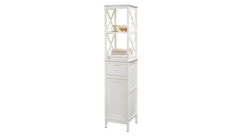 Mia Bathroom High Cabinet Shelf - White