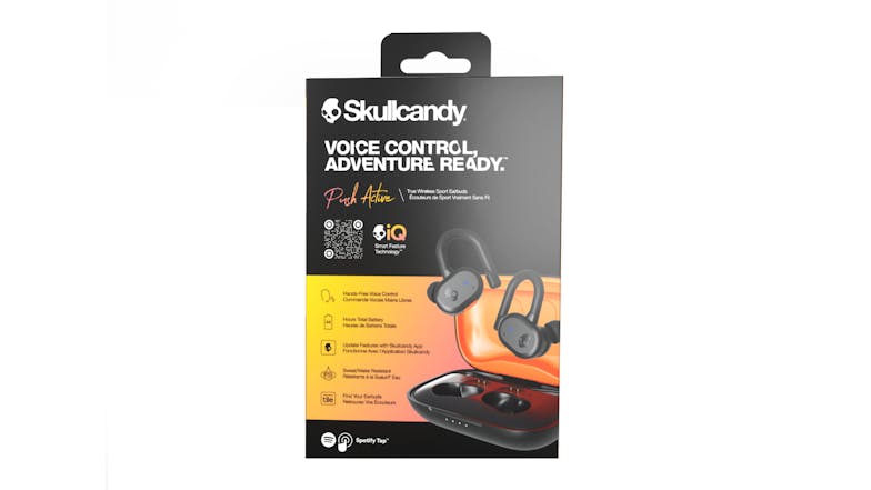 Skullcandy Push Active Skull IQ True Wireless In-Ear Headphones - Black/Orange