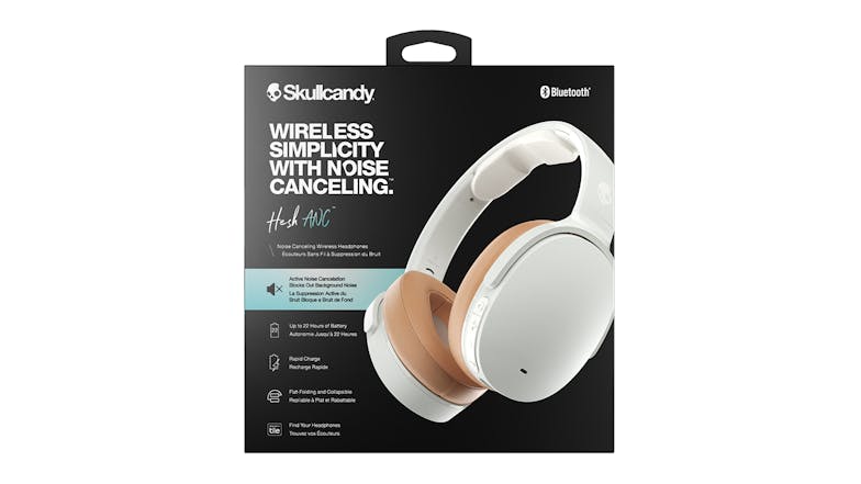 Skullcandy Hesh Active Noise-Cancelling Wireless Over-Ear Headphones - Mod White