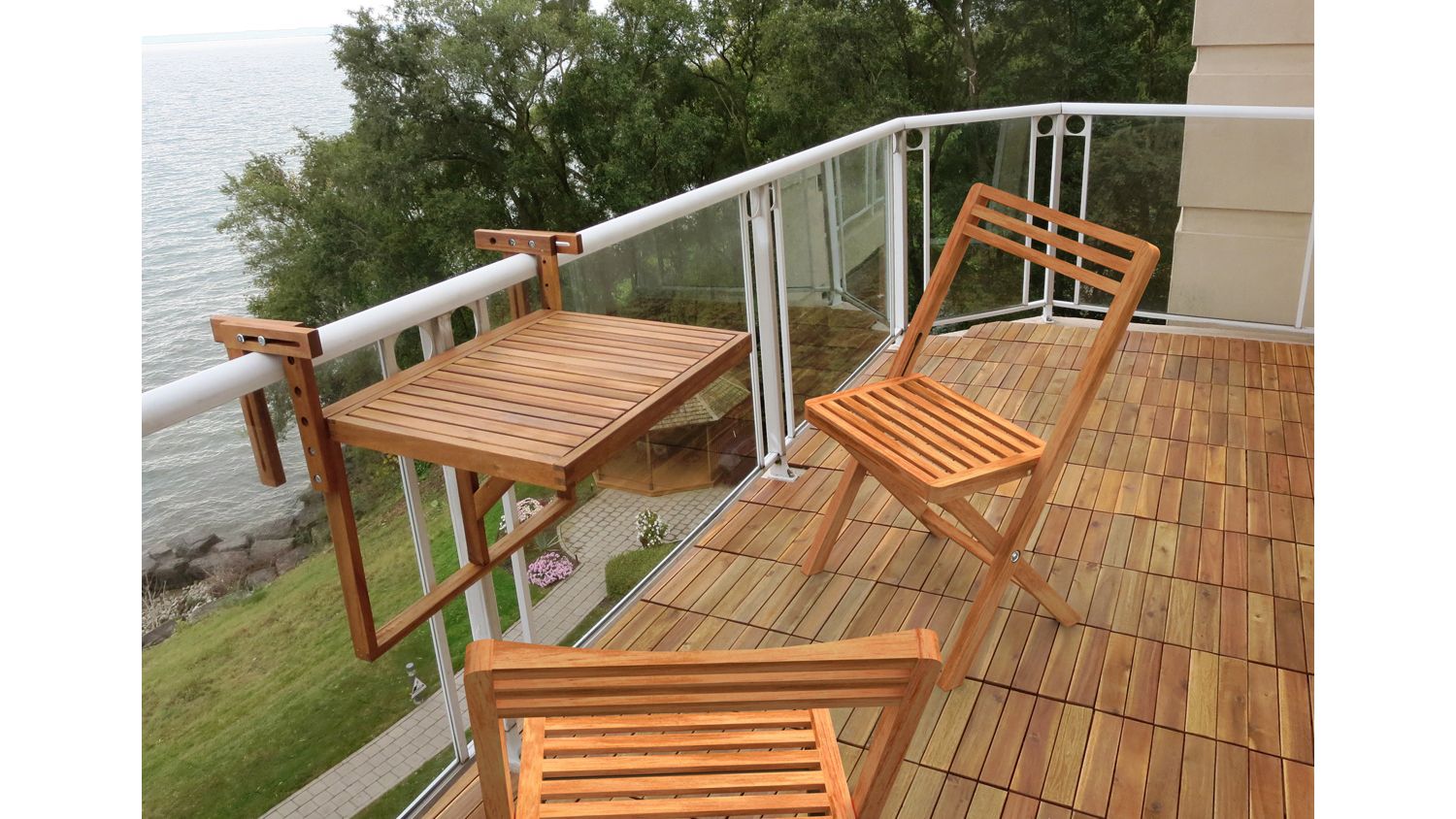 Stockholm Hanging Balcony Table Teak Harvey Norman New Zealand