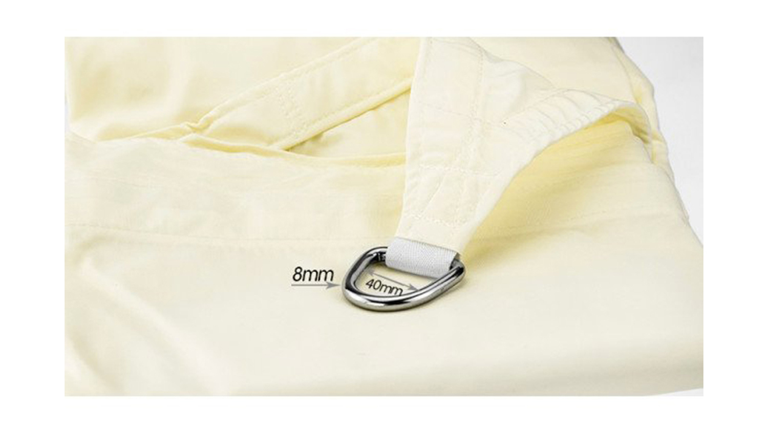 Wallaroo Waterproof Rectangle Shade Sail 2 x 4m - Cream