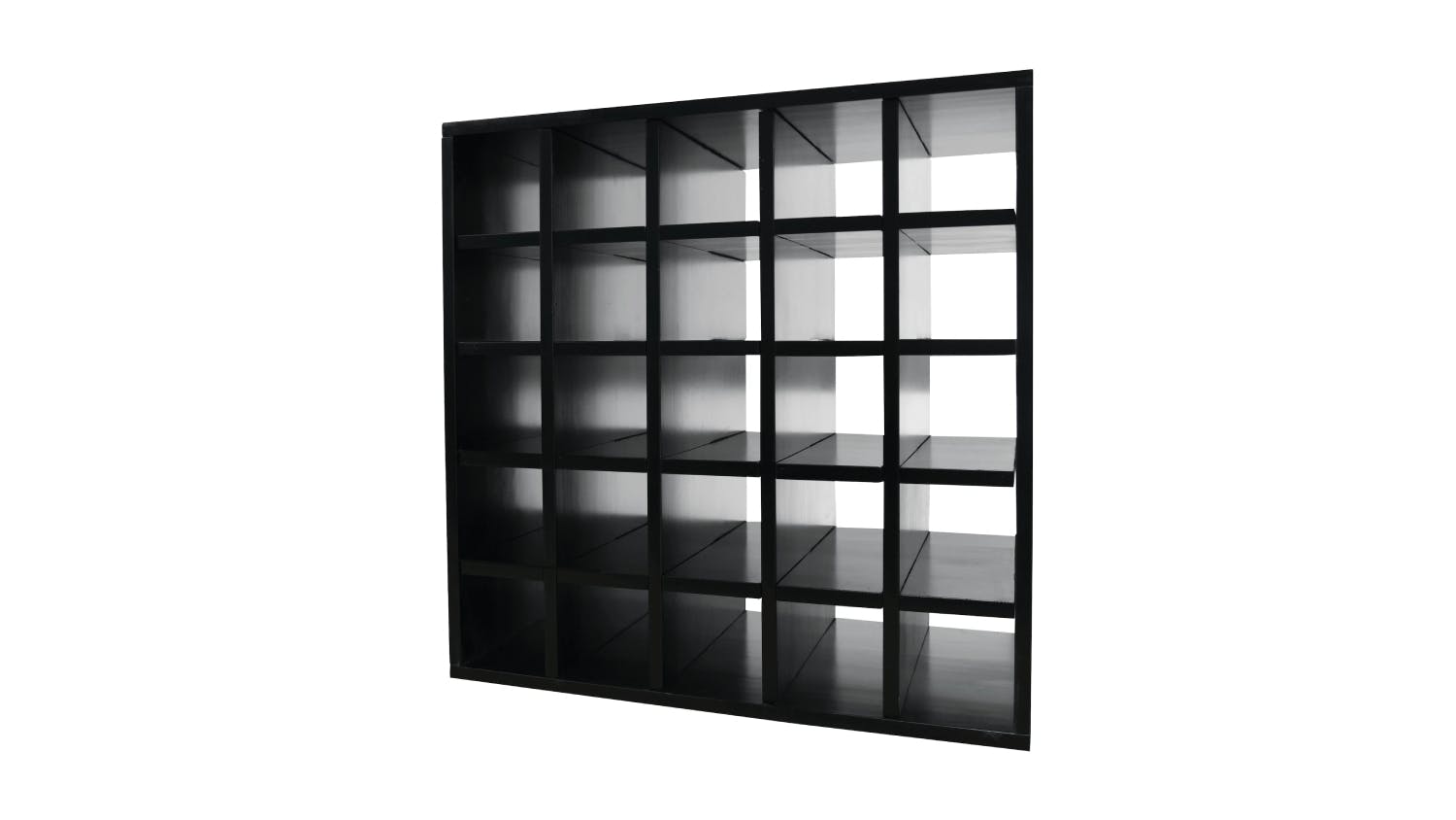 Wine Rack Store 25 Bottle Wood Shelf Cube Wine Rack - Rich Black