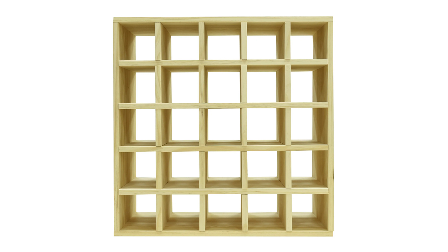 Wine Rack Store 25 Bottle Wood Shelf Cube Wine Rack - Natural Pine