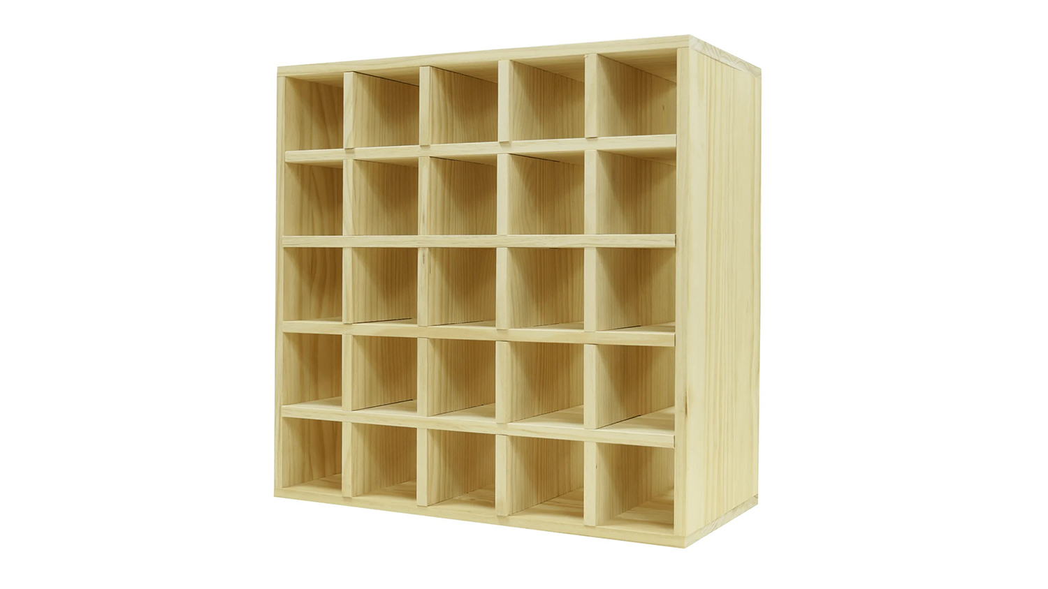 Wine Rack Store 25 Bottle Wood Shelf Cube Wine Rack - Natural Pine