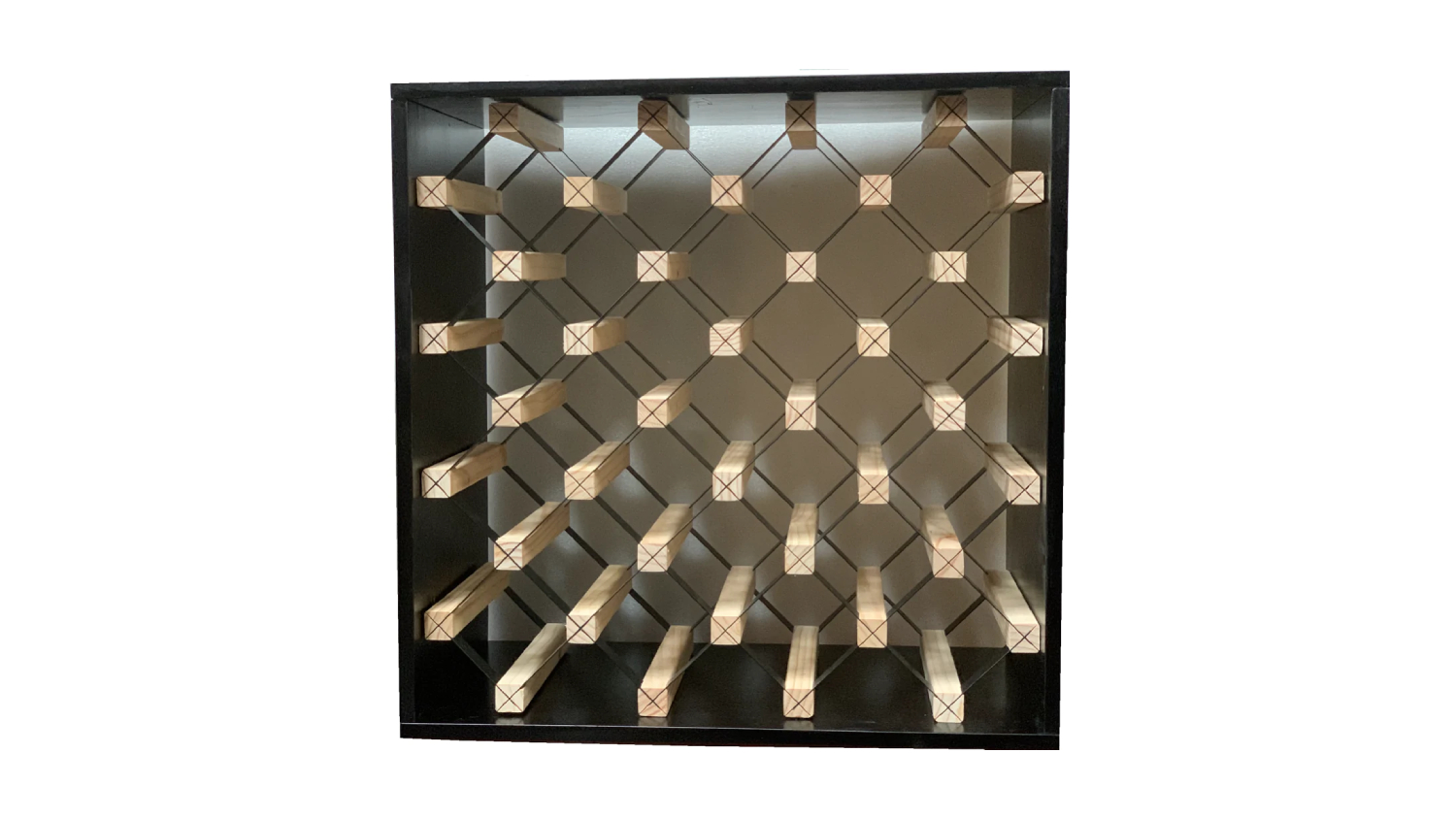 Wine Rack Store 25 Bottle Modern Module Wine Rack - Exterior Rich Black