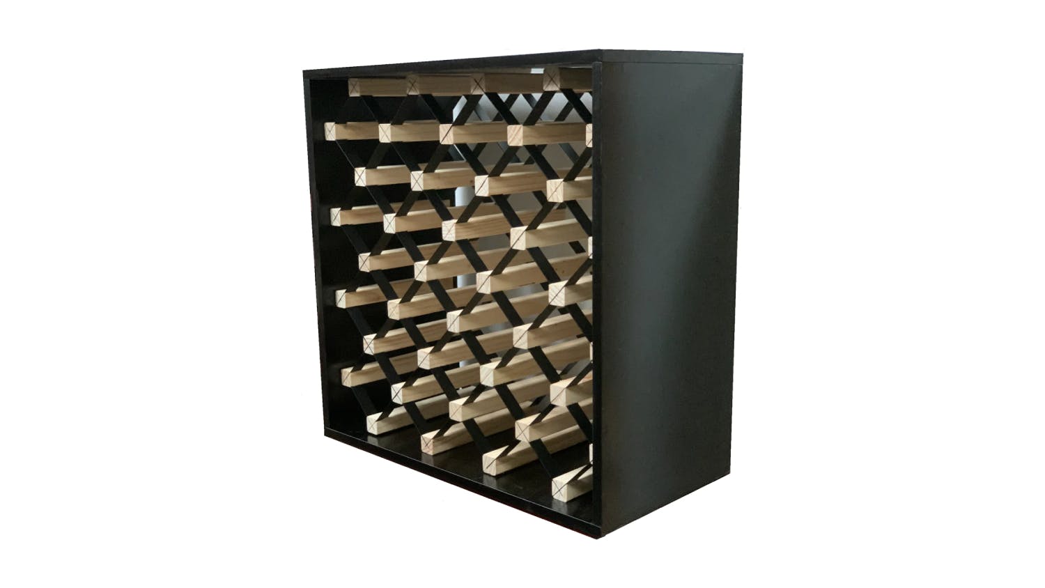 Wine Rack Store 25 Bottle Modern Module Wine Rack - Exterior Rich Black