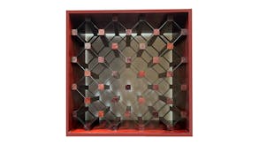 Wine Rack Store 25 Bottle Modern Module Wine Rack - Mahogany Brown