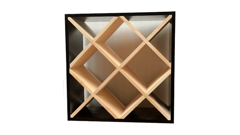 Wine Rack Store 30 Bottle Diamond Cube Wine Rack - Exterior Rich Black