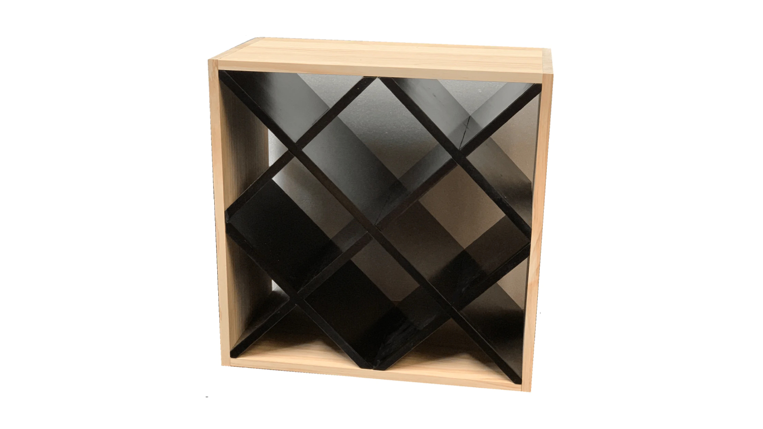 Wine Rack Store 30 Bottle Diamond Cube Wine Rack Interior Rich Black
