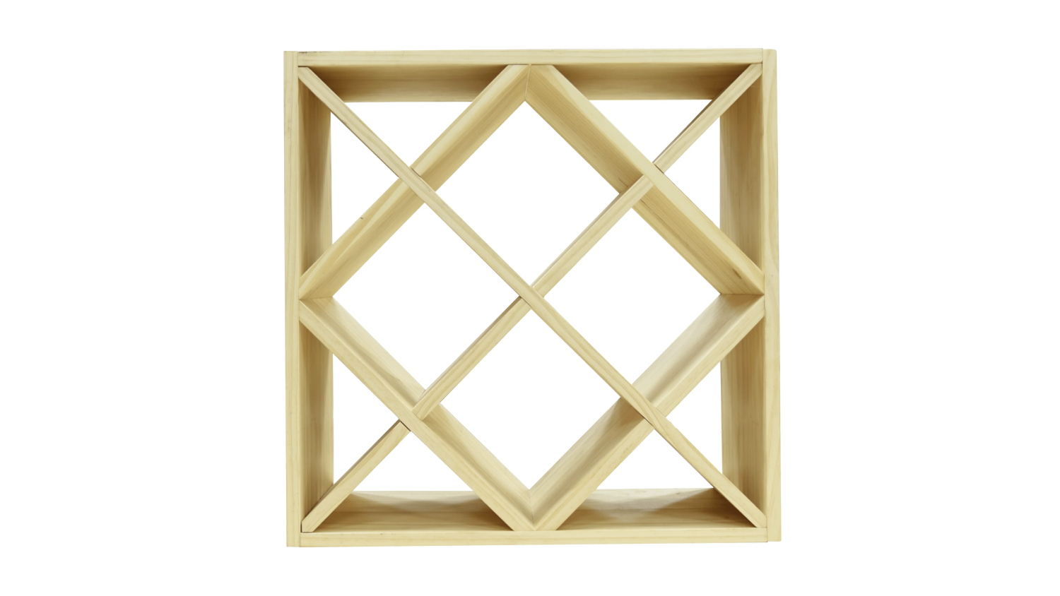 Wine Rack Store 20 Bottle Diamond Cube Wine Rack Natural Pine