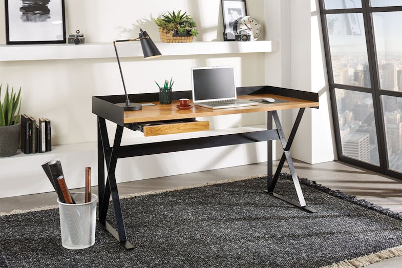 Industrial Inspired Home Office Desk