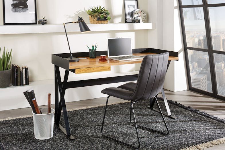 Industrial Inspired Home Office Desk