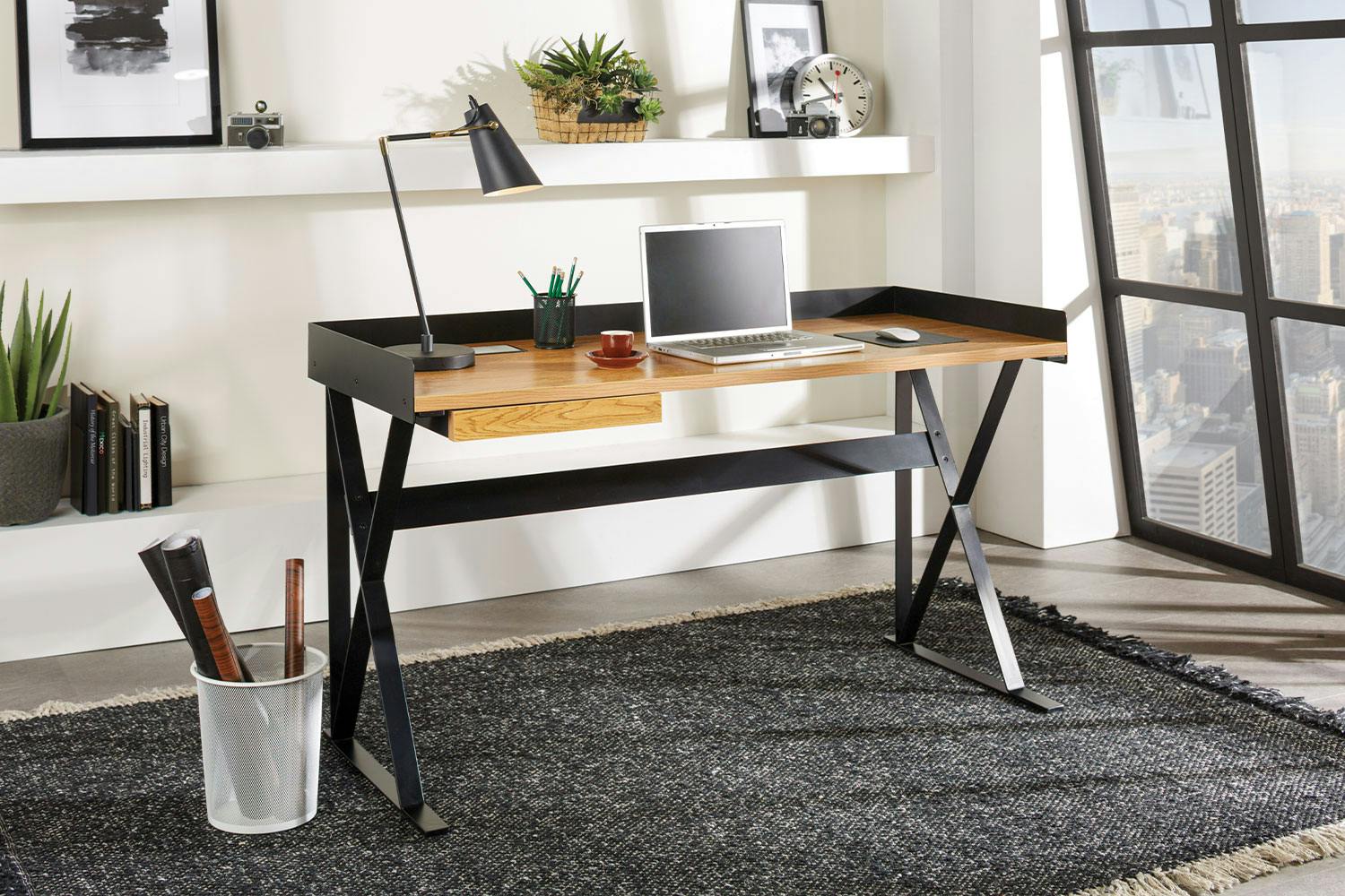 Industrial Inspired Home Office Desk | Harvey Norman New Zealand