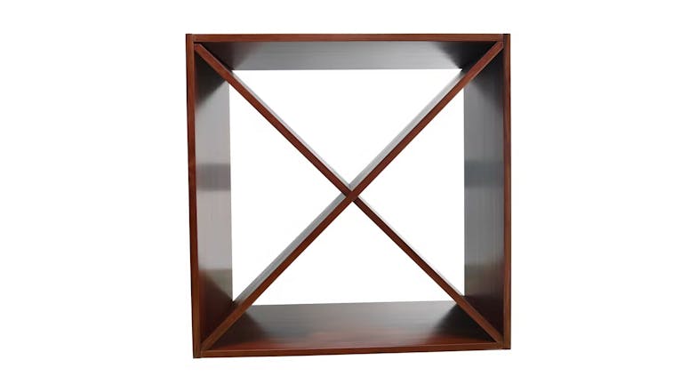 Wine Rack Store 40 Bottle X-Module Cube Wine Rack- Mahogany Brown