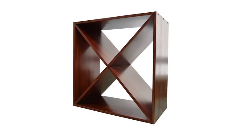 Wine Rack Store 40 Bottle X-Module Cube Wine Rack- Mahogany Brown