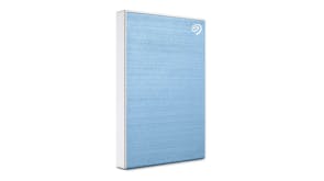 Seagate One Touch Portable 2TB Hard Drive with Password Protection - Light Blue