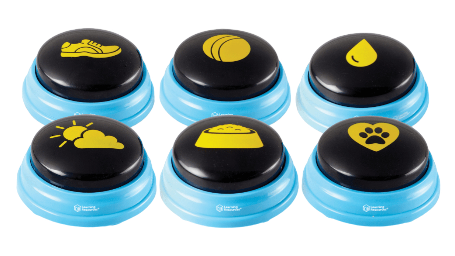 Hunger For Words Talking Pet Essential Words Speech Buttons Set - 6 Piece