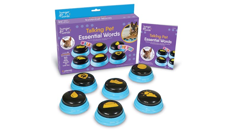 Hunger For Words Talking Pet Essential Words Speech Buttons Set - 6 Piece