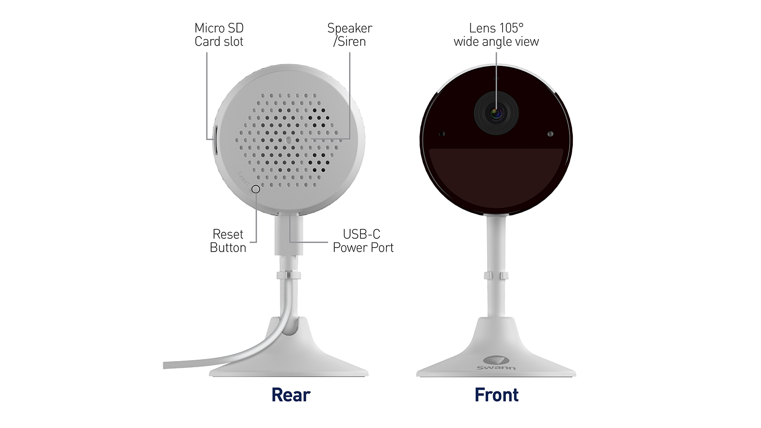 Swann 2K Indoor Wi-Fi Security Camera - 1 Pack