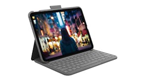 Logitech Slim Folio Keyboard Case for iPad (10th Gen) - Oxford Grey