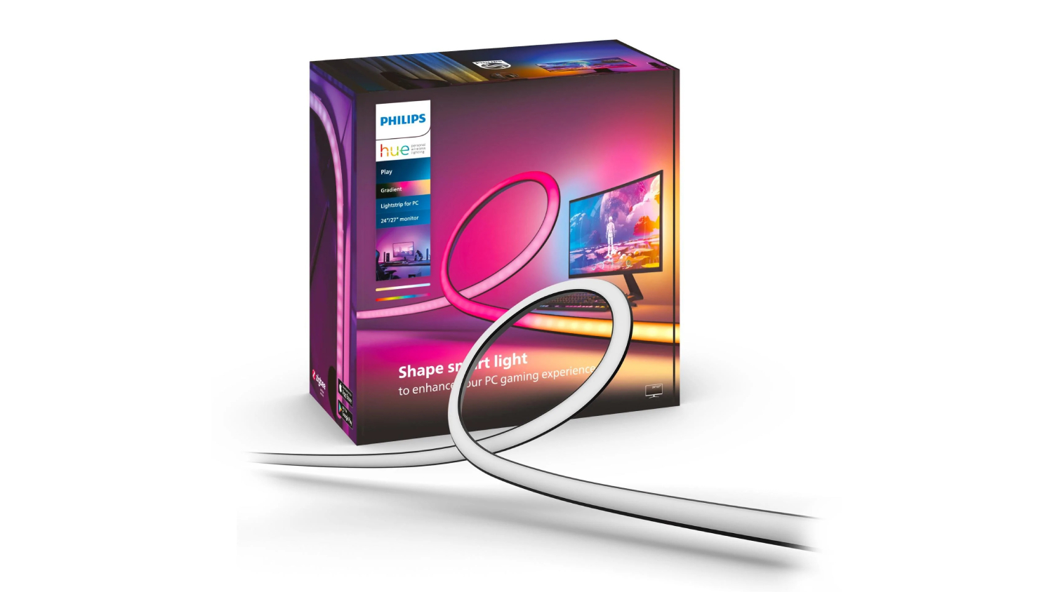 Philips Hue Play Gradient Lightstrip for 24" to 27" Monitor - 1 Pack