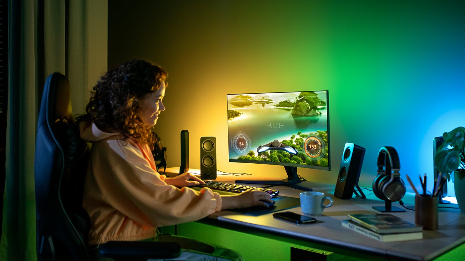 Philips Hue Play Gradient Lightstrip for 24" to 27" Monitor - 1 Pack
