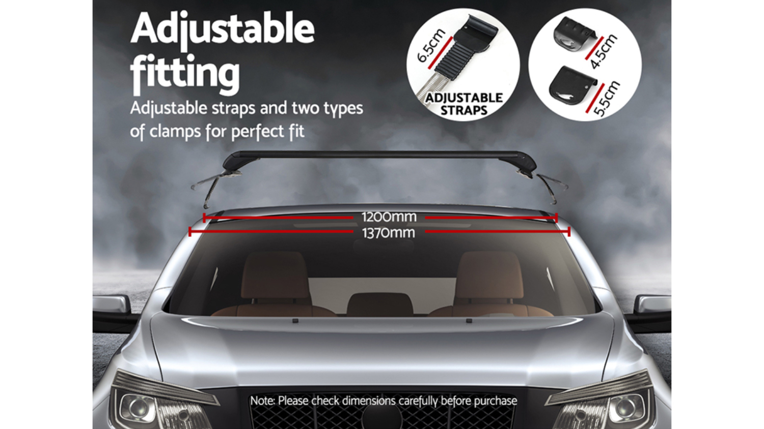 Giantz Universal Car Roof Rack 100cm Black Harvey Norman New Zealand