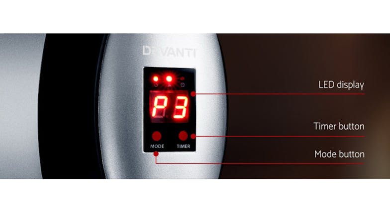 Devanti Infrared Radiant Strip Heater 1500W - Silver