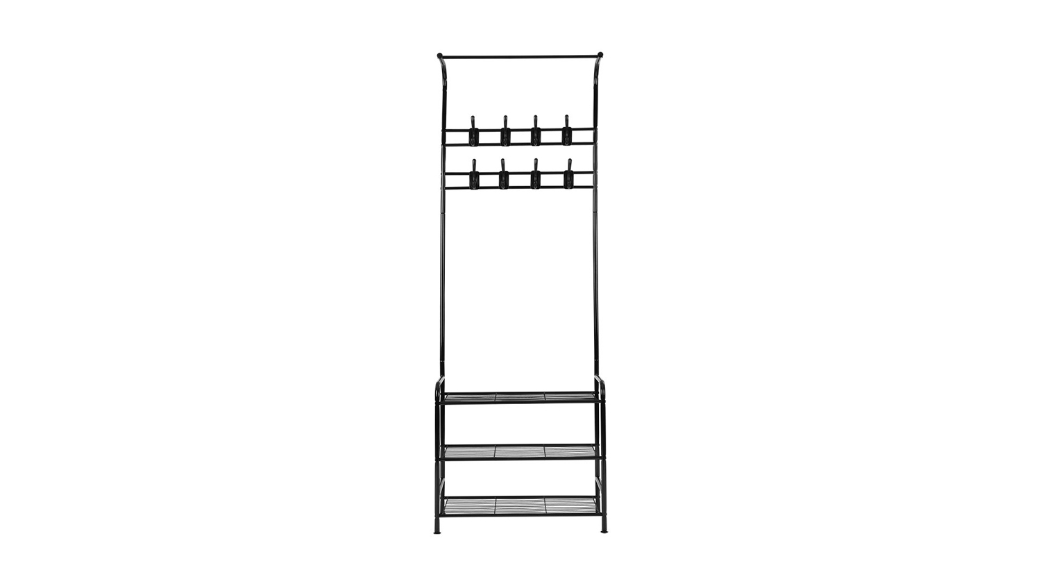 Artiss Metal Coat and Shoe Stand Hall - Black