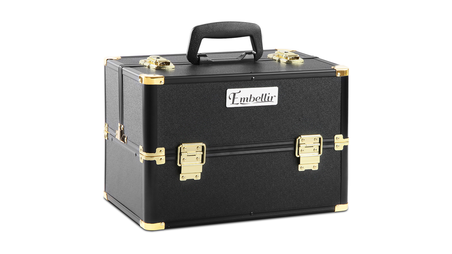 Embellir Portable Cosmetic Case - Black/Gold