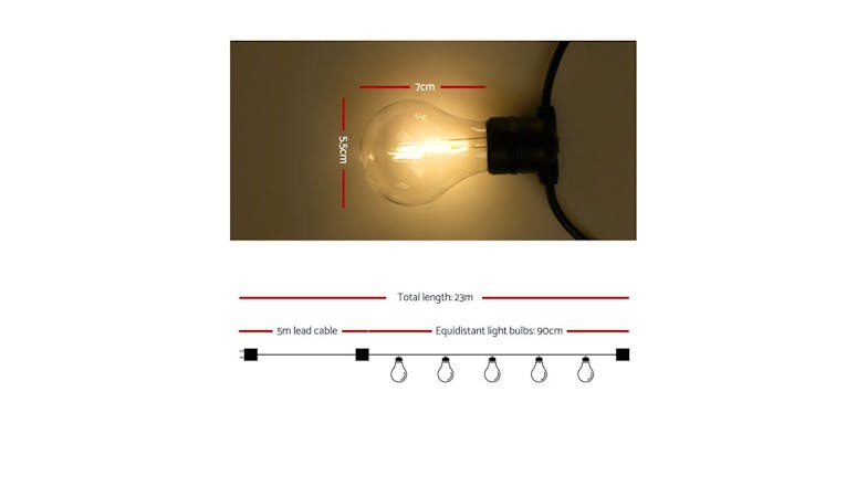 Jingle Jollys String A19 Lights 23m