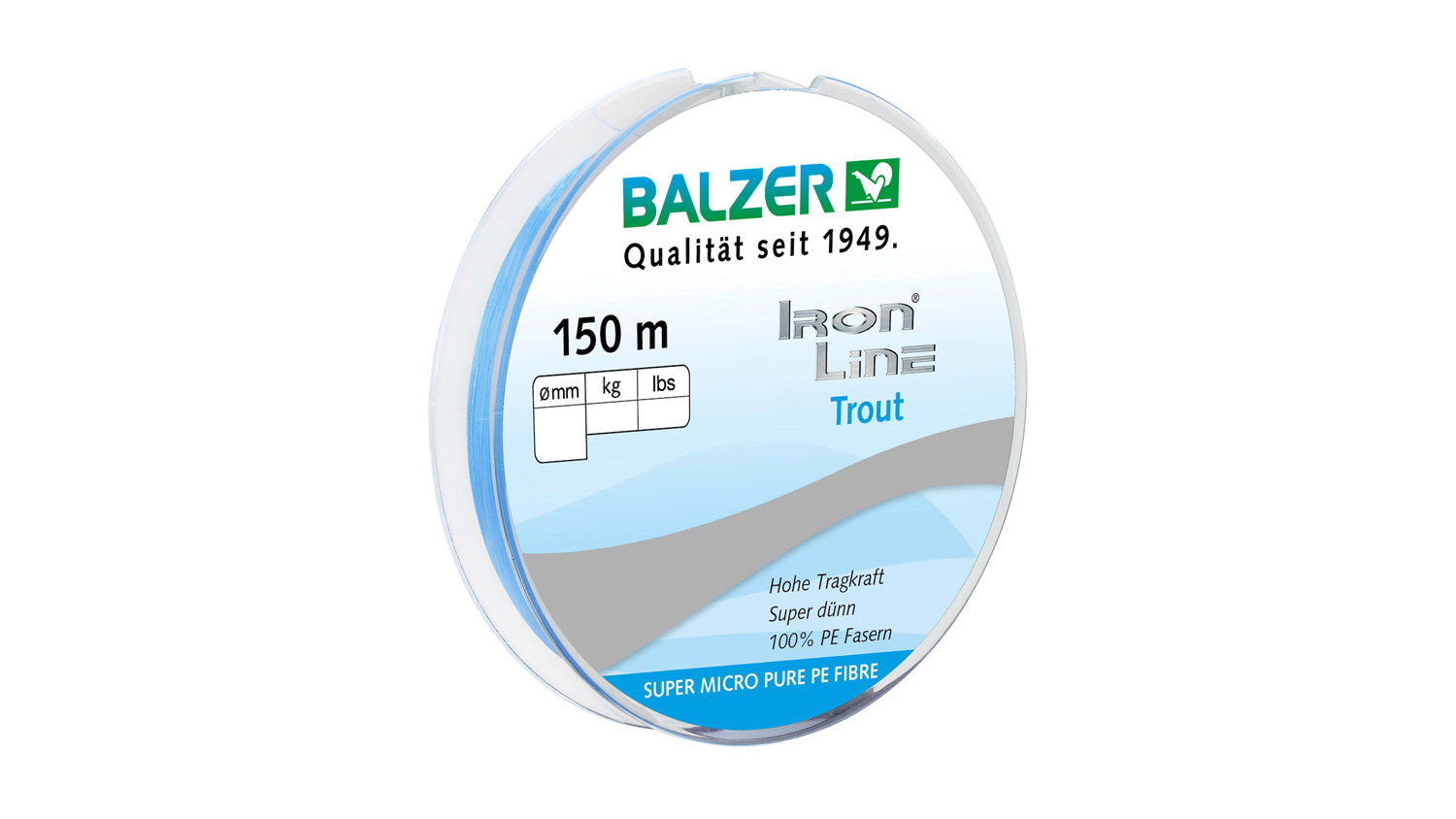 Iron Line .04mm Trout Fishing Line 150m - Blue