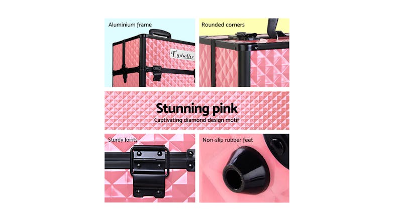 Embellir Portable Cosmetic Case - Pink