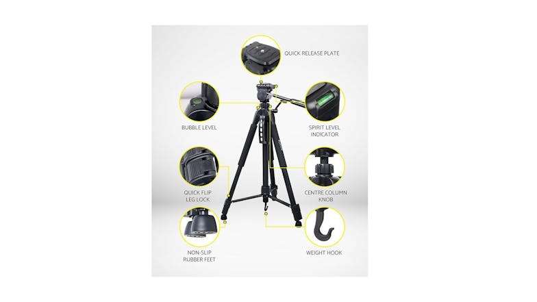 Weifeng Camera Tripod Pro 160cm - Black