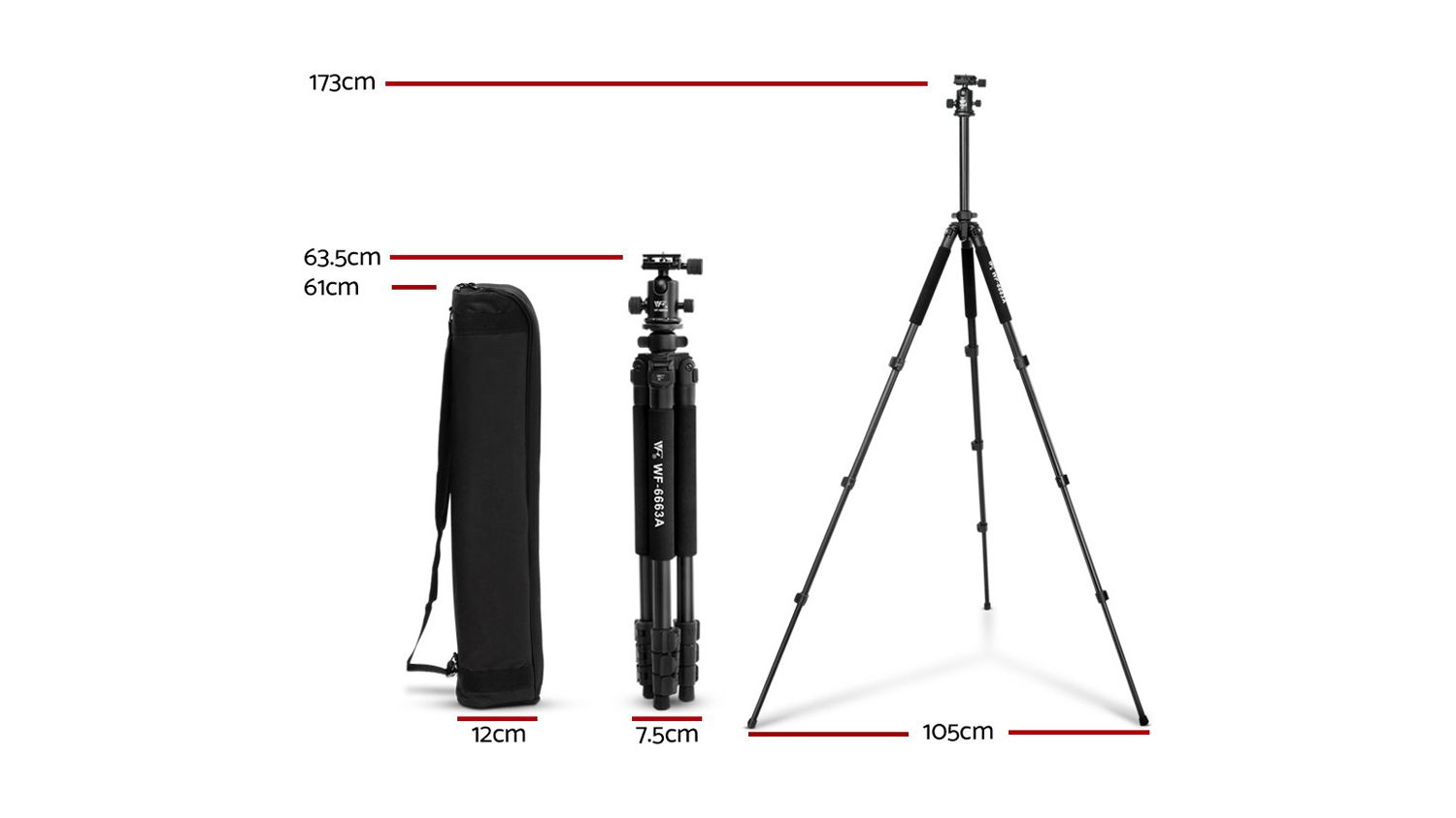 Weifeng Camera Tripod Pro 173cm Harvey Norman New Zealand