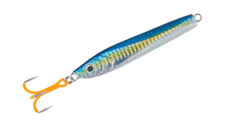 Pilker UV Beast Jig Lures with UV Pattern 100g -  Blue/Silver